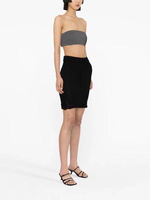 Zadig&Voltaire crochet-knit organic-cotton skirt - Black - zdjęcie produktu nr 2