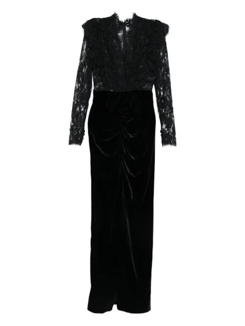 Alessandra Rich lace-embellished dress - Black - zdjęcie produktu nr 1