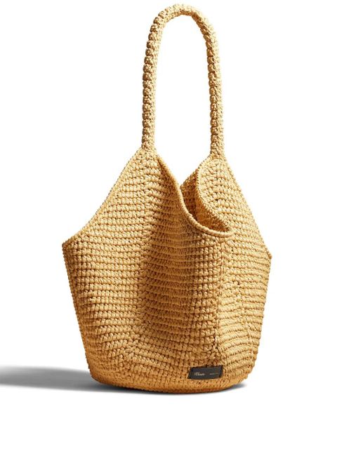 KHAITE medium Lotus raffia tote bag - Neutrals - zdjęcie produktu nr 1