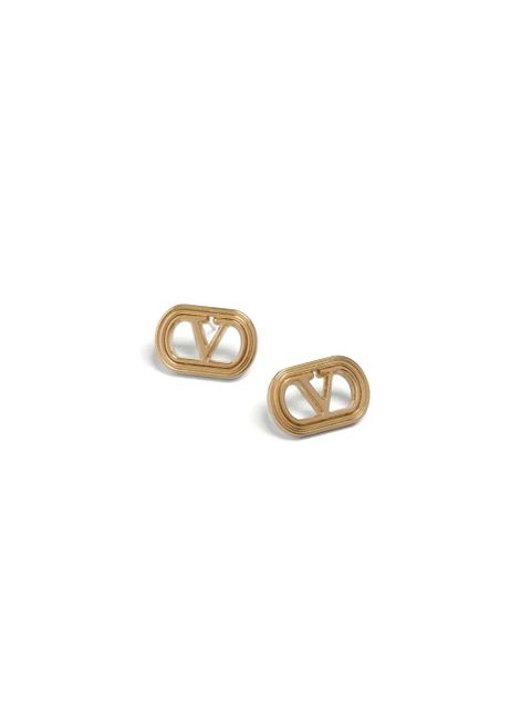 Valentino Garavani Ovalette polish-finish earrings - Gold