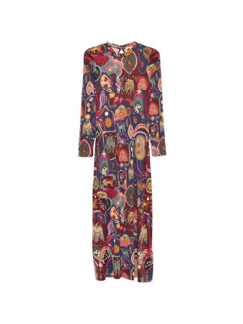 FARM Rio long-sleeve printed maxi dress - Purple - zdjęcie produktu nr 1