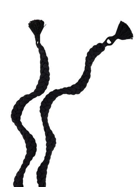 Johanna Ortiz braided-strap halterneck swimsuit - Black