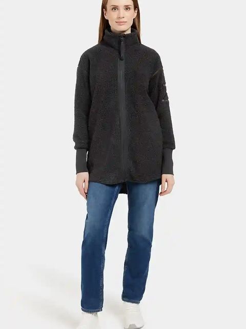 Didriksons bluza polarowa SALLY damska kolor czarny gładka 505165