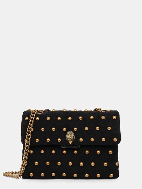 Kurt Geiger London torebka zamszowa KENSINGTON kolor czarny 5023005219 - zdjęcie produktu nr 1
