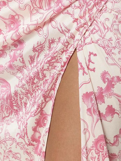 Versace Underwater Barocco draped skirt - Pink