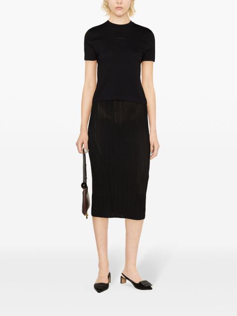 Jacquemus Le T-shirt Gros Grain top - Black - zdjęcie produktu nr 2