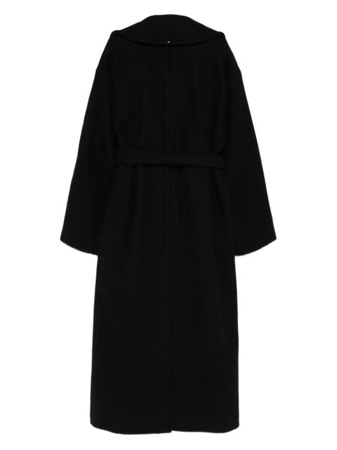Sportmax virgin-wool belted coat - Black