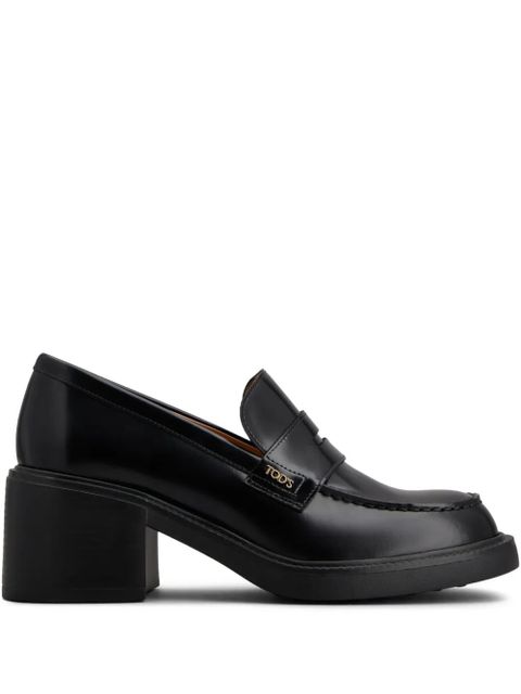 Tod's 60mm leather loafers - Black - zdjęcie produktu nr 1