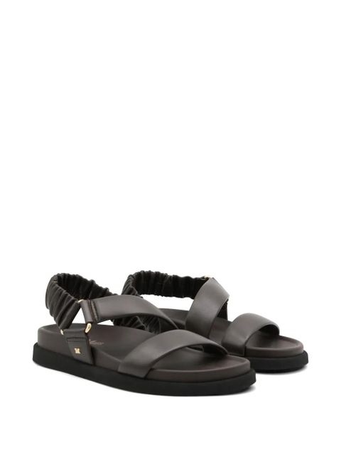 Max Mara ruched slingback leather sandals - Brown - zdjęcie produktu nr 2