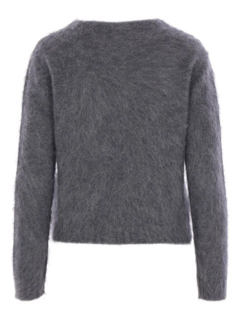 Max Mara crew-neck brushed sweater - Grey