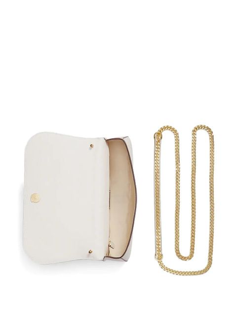 Lauren Ralph Lauren logo-plaque chain-link shoulder bag - Neutrals