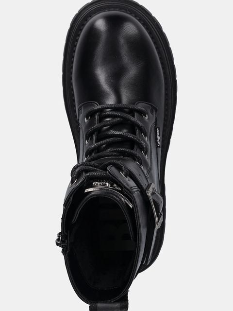 Buffalo workery Lennox Lace Up Mid damskie kolor czarny na platformie lekko ocieplone 1622610-BLK