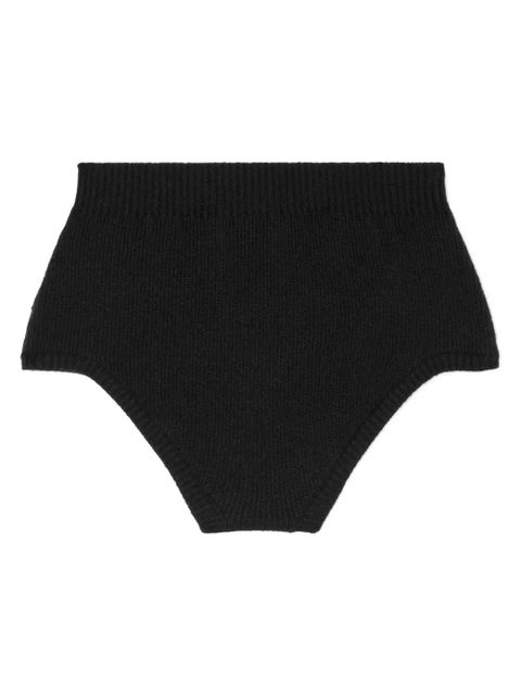 Alanui knitted high-waisted shorts - Black