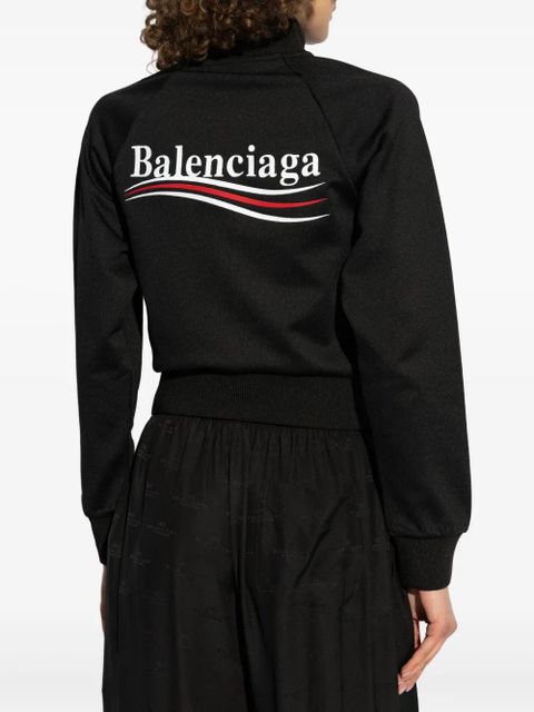 Balenciaga logo-embroidered sweatshirt - Black