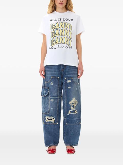 GANNI logo T-shirt - White - zdjęcie produktu nr 2