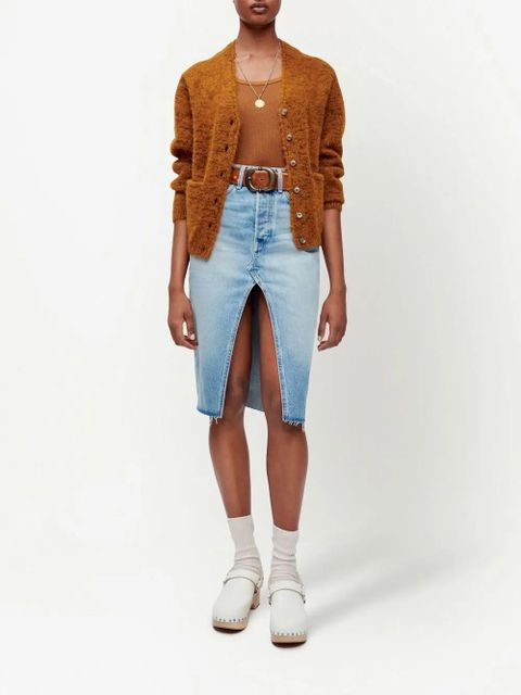 RE/DONE organic cotton midi denim skirt - Blue - zdjęcie produktu nr 2