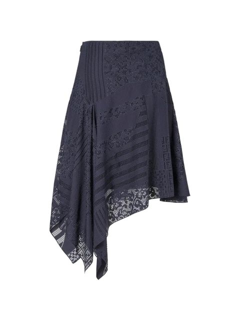 FENDI lace-panelled skirt - Blue - zdjęcie produktu nr 2