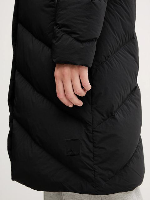 Jack Wolfskin kurtka puchowa Marienplatz damska kolor czarny zimowa 1206971