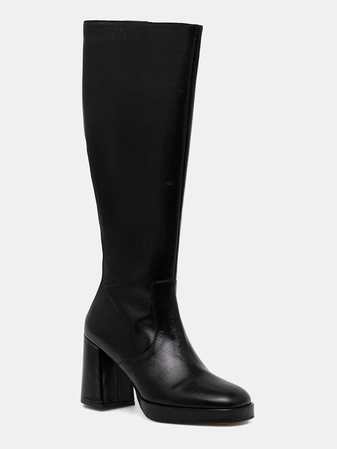 Jonak kozaki skórzane VENDOME CUIR damskie kolor czarny na słupku 3500102 - zdjęcie produktu nr 1