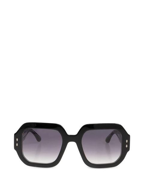 Isabel Marant Eyewear studded geometric-frame sunglasses - Black - zdjęcie produktu nr 1