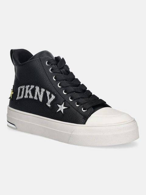 Dkny trampki skórzane Yaser Star kolor czarny K4597935 - zdjęcie produktu nr 1