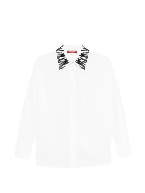 Max Mara embellished-collar shirt - White - zdjęcie produktu nr 1