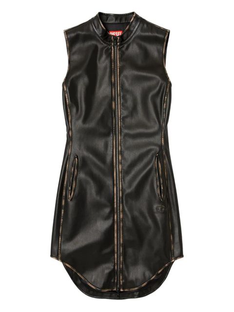 Diesel zip-front sleeveless mini dress - Black - zdjęcie produktu nr 2
