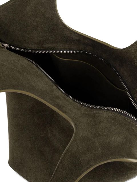 The Attico medium La Scoop suede top-handle tote bag - Green - zdjęcie produktu nr 2