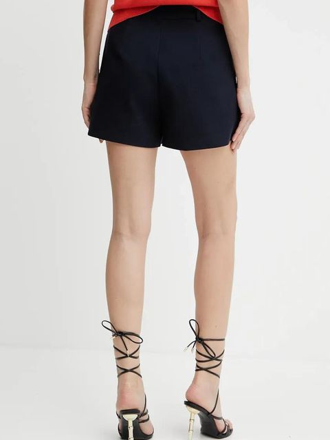 Morgan szorty SHONAU damskie kolor granatowy gładkie high waist SHONAU