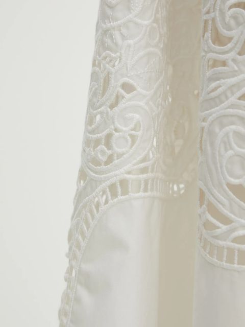 Twinset spódnica bawełniana kolor beżowy maxi rozkloszowana 251TT2332