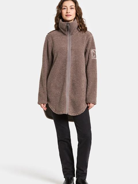 Didriksons bluza polarowa UMI damska kolor brązowy gładka 505941