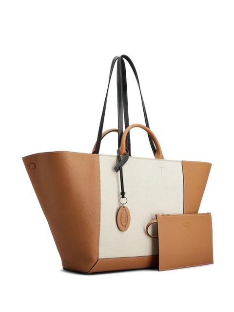 Tod's panelled colour-block tote bag - Brown - zdjęcie produktu nr 2