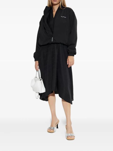 Balenciaga logo-embroidered elastic-cuffed jacket - Black - zdjęcie produktu nr 2