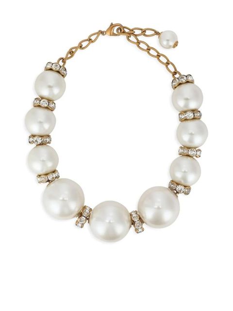 Dolce & Gabbana rhinestone-embellished sphere choker - Gold