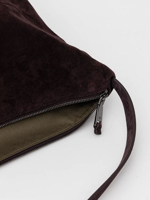 Emporio Armani torebka zamszowa kolor brązowy EW003247 AF20353