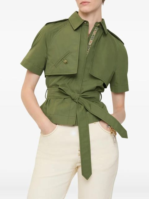 Burberry belt-detail shirt - Green - zdjęcie produktu nr 2