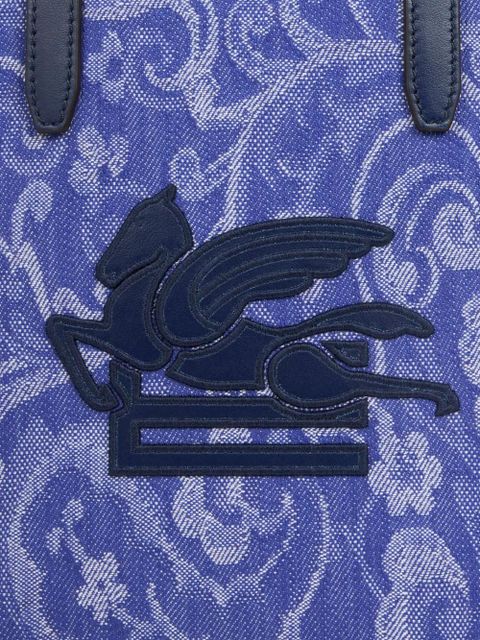 ETRO small Love Trotter jacquard pegasus tote bag - Purple