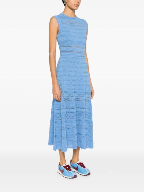 Maje openwork knitted dress - Blue