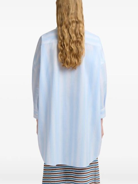 Marni striped panel shirt - Blue