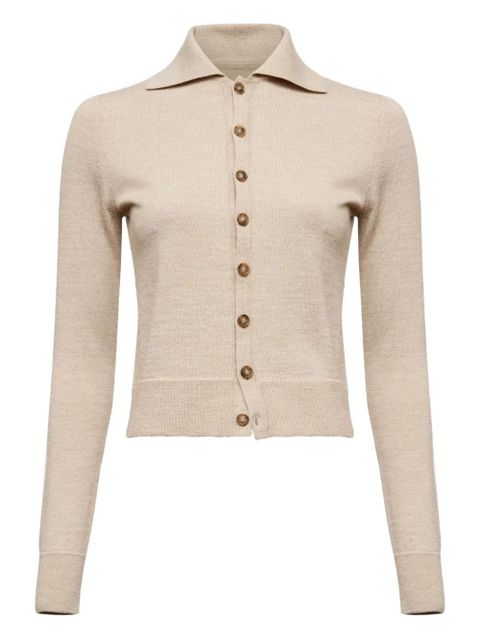 MM6 Maison Margiela spread-collar cardigan - Neutrals - zdjęcie produktu nr 1