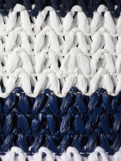 Miu Miu raffia-effect woven tote bag - Blue