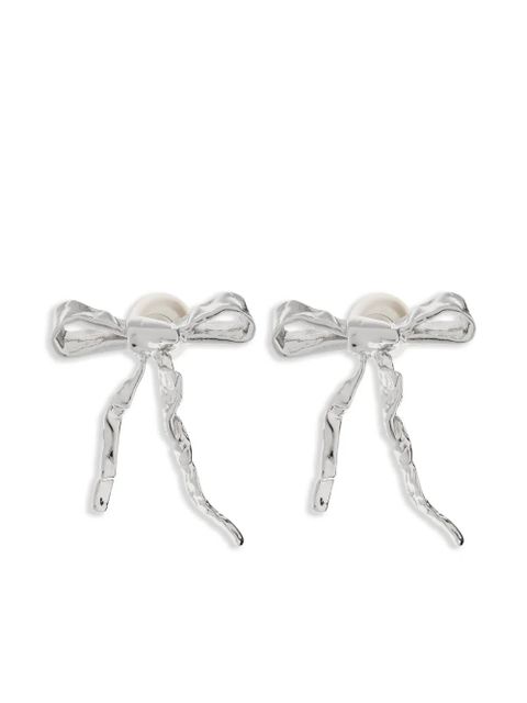 Marni bow-motif earrings - Silver