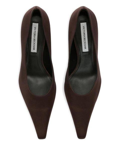 Victoria Beckham 75mm pointed-toe pumps - Brown