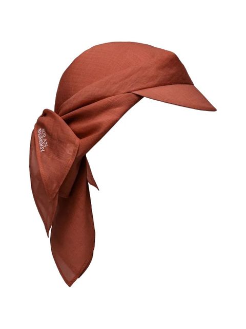 Ruslan Baginskiy logo-print self-tie hat - Brown - zdjęcie produktu nr 1