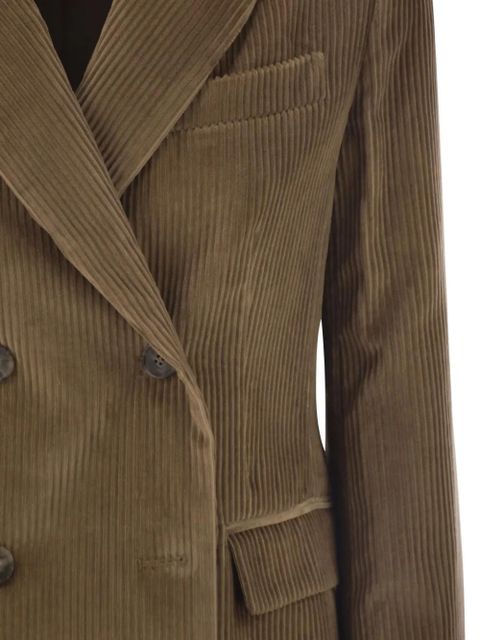 Weekend Max Mara peaked lapels velvet blazer - Brown