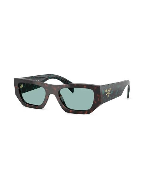 Prada Eyewear tortoiseshell-effect rectangle sunglasses - Brown - zdjęcie produktu nr 2