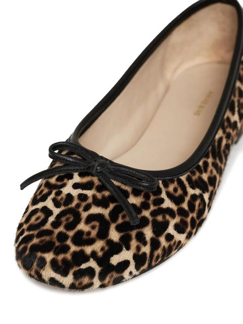 ANINE BING Jamie leopard-patterm flats - Brown