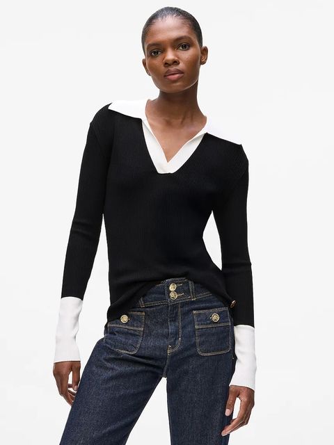 Karl Lagerfeld sweter damski kolor czarny lekki A4W18043