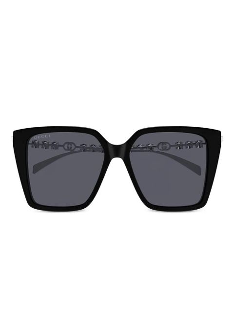 Gucci Eyewear crystal-embellished sunglasses - Black - zdjęcie produktu nr 1