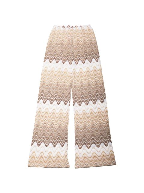 MC2 Saint Barth Amalia chevron-knit trousers - Neutrals - zdjęcie produktu nr 1